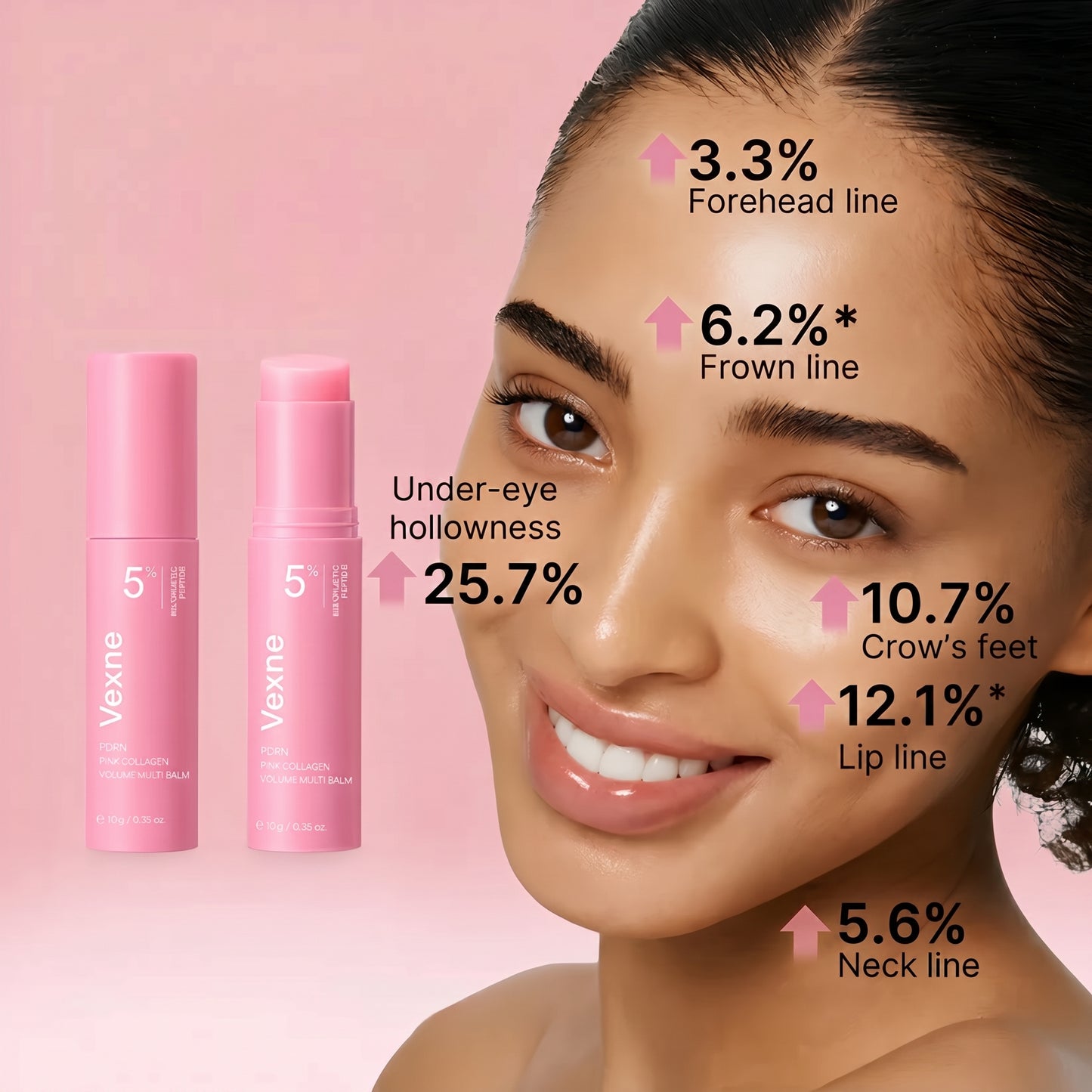 🔥LAST DAY 60% OFF🎁 Vexne Korean PDRN Pink Collagen Volume Multi Balm